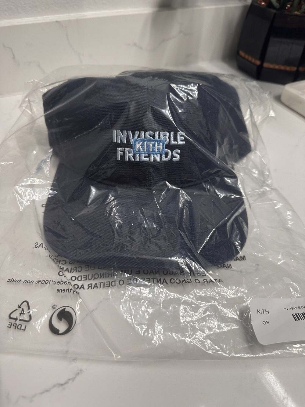 Kith x Invisible Friends Dad Cap Nocturnal Navy KHM050302-413 OS New in Bag